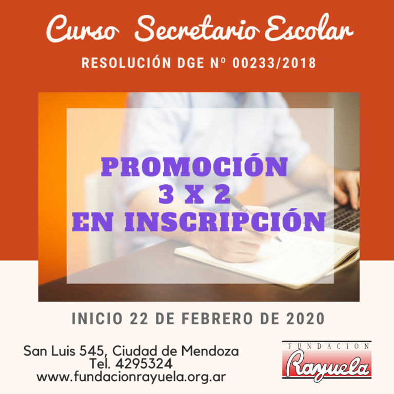 3X2 Curso Secretario Escolar - Fundación Rayuela | Escuela de Vida