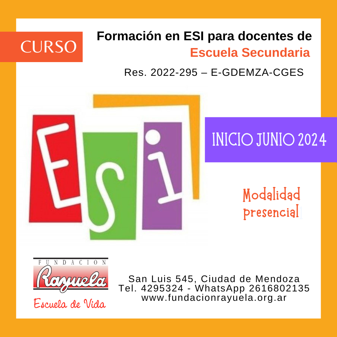 Curso Formación En Educación Sexual Integral En Escuela Secundaria Junio 2024 Fundación 1274