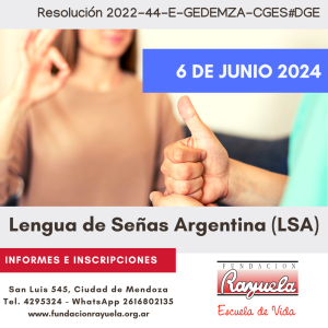 Lengua de Señas Argentina en la escuela. 6 de junio de 2024