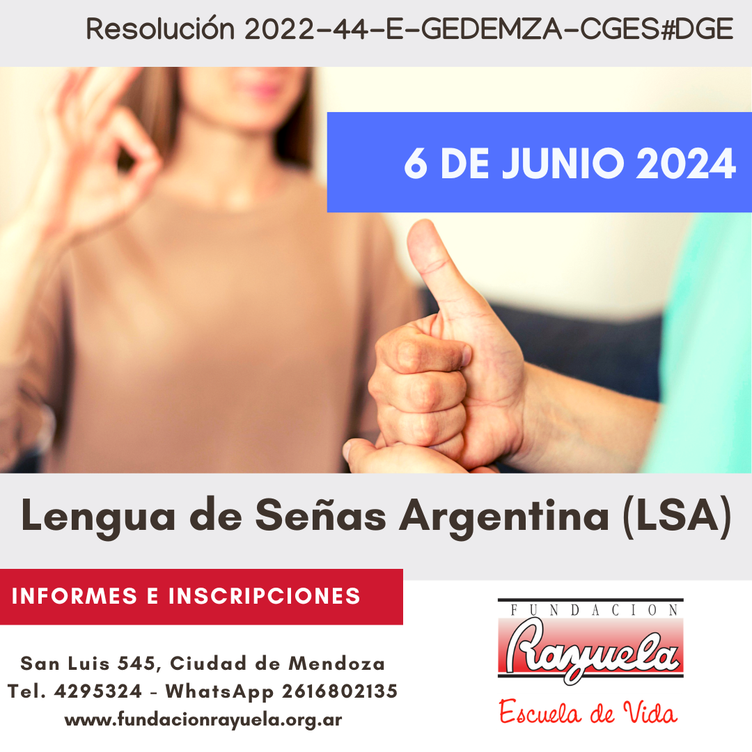 Curso Lengua De Señas Argentina 6 De Junio Fundación Rayuela Escuela De Vida 7239