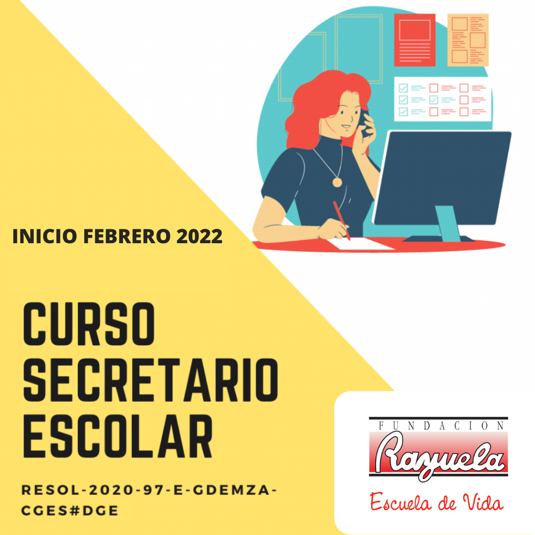 Curso de Secretario Escolar - Inicio FEBRERO 2022 - Fundación Rayuela