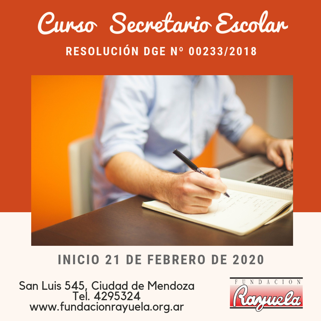 Secretario Escolar 2020 - Fundación Rayuela | Escuela de Vida